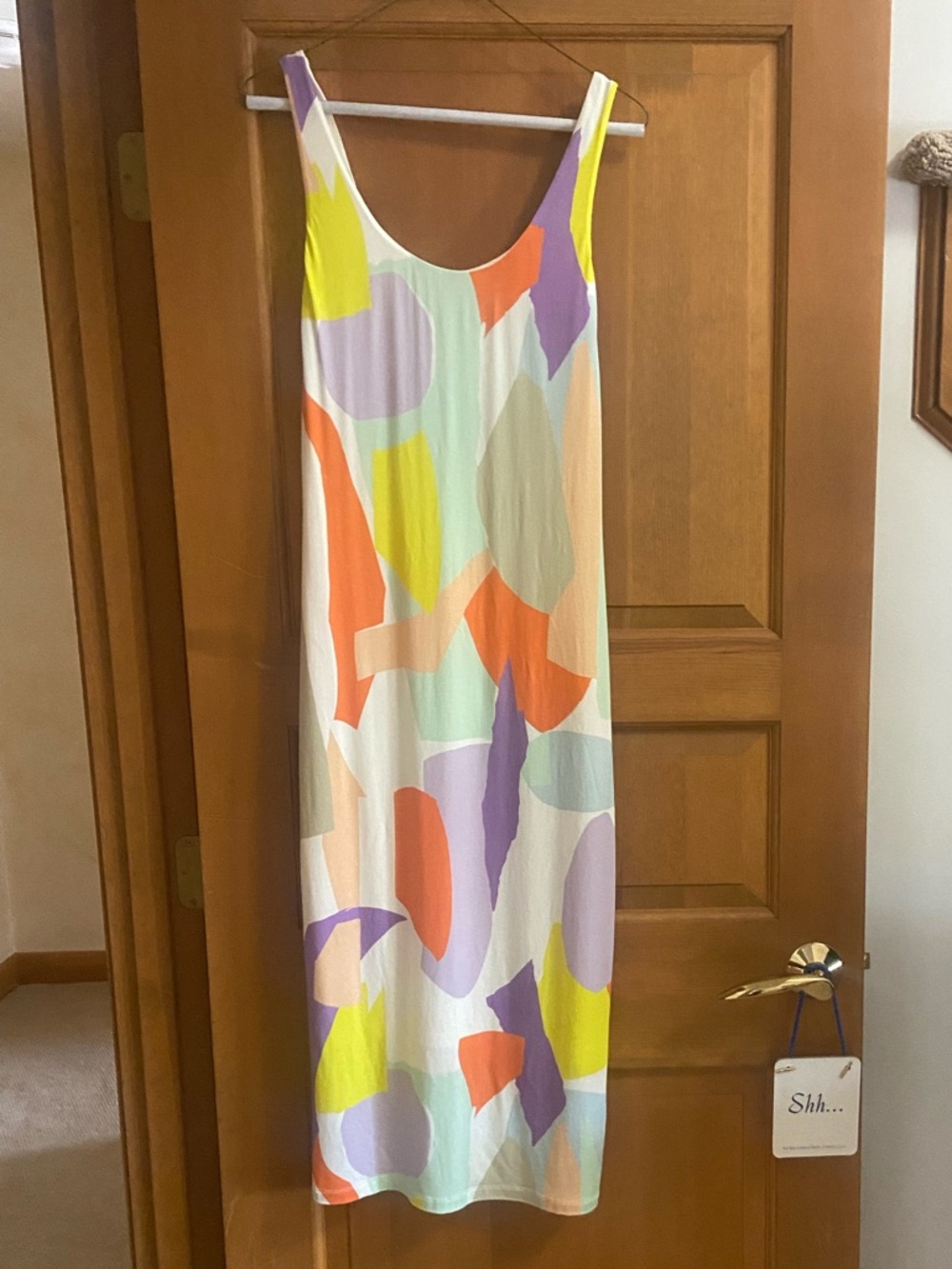 Alice & Olivia James Bodycon midi dress with pastel colors worn once EUC!
